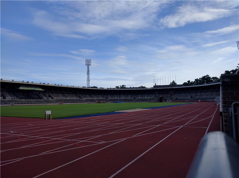 Majestic sky over the stadium.